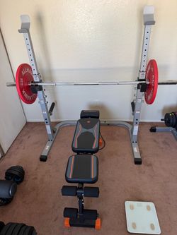 Adjustable Weight Bench with Squat Rack