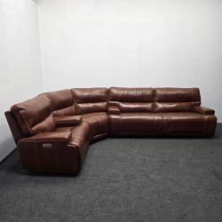 Like New Oslo 3 Electric Recliner Sectional Couch Set With Lumbar Support - Can Deliver!