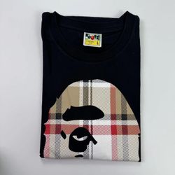 Bape BLACK BURBERRY T SHIRT