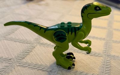 LEGO Jurassic World Charlie Raptor RAPTOR04 Dark Green Lime Black Claws As Is