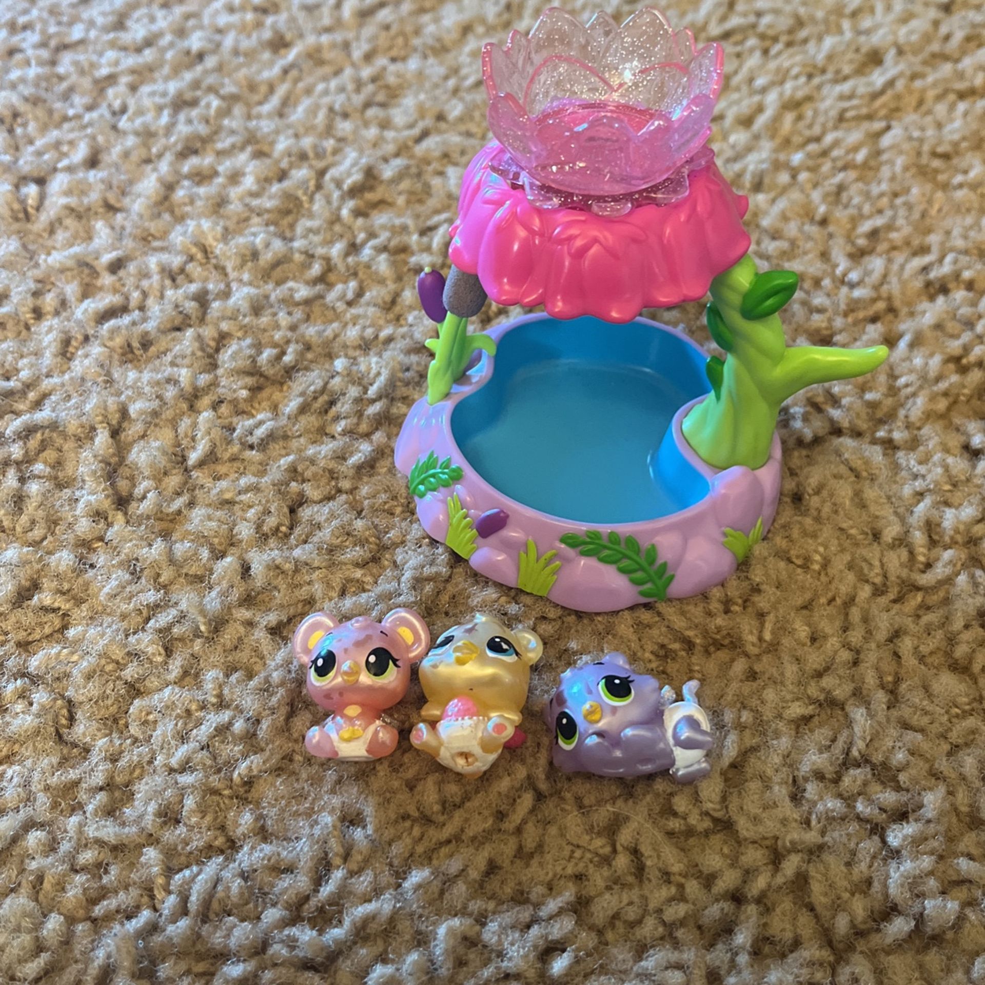 Hachimal Shower/bath Play Set With Three Hachimal Babies