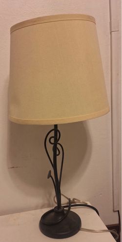 Wrought Iron Table Lamp with Shade