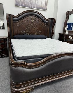 Traditional 5 Pc bedroom w/Europen inspired design starts @ $2199.00