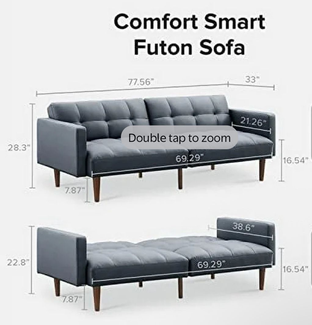 Mopio Aaron Futon Convertible Sofa Sleeper Futon 