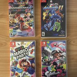 Nintendo Switch Games. Buy Individual Or Bundle – Mario Kart, Mario Party,  $15 is for Splatoon Or Mega Man