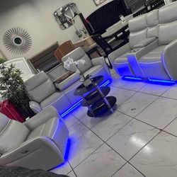 New 3PC Power recliner sofa set with LED