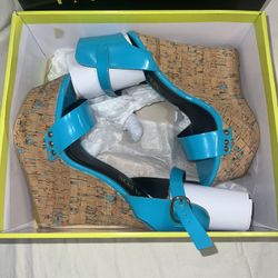 Heels, Sandal, Platform Heels Turquoise 