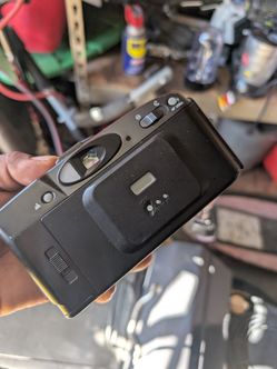 Black 35mm Point-and-Shoot Film Camera