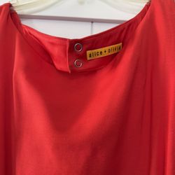 Alice And Olivia Open Back Short Orange Dress