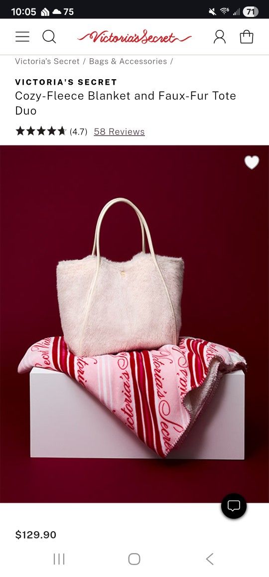 VICTORIA'S SECRET
Cozy-Fleece Blanket and Faux-Fur Tote
Duo