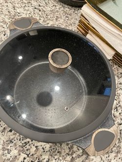 Nonstick Granite Wok with Glass Lid