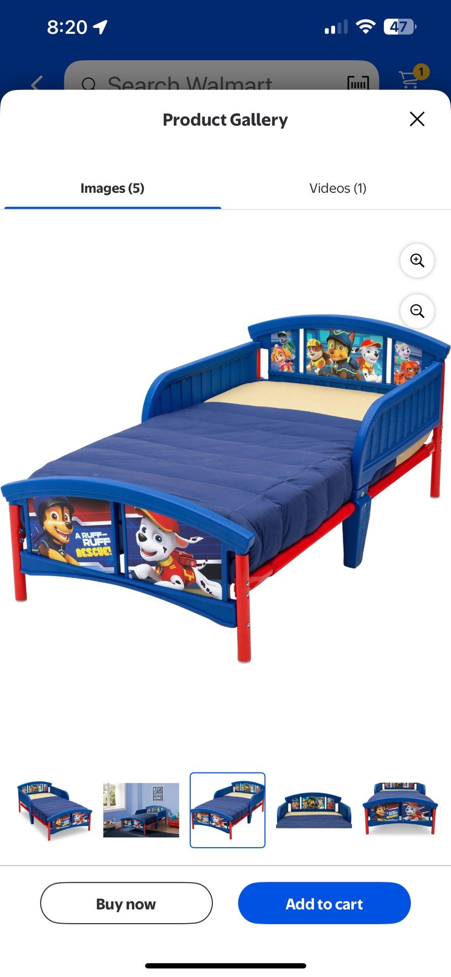 Toddler Paw Patrol Bed Frame And Mattress 