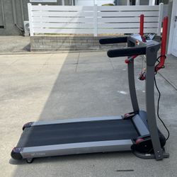 Sunny Health & Fitness Auto Incline Treadmill With Bluetooth Speakers, Charging Function