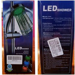 New in box LED Light Up Shower Head