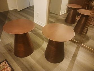 Bronze Copper sidetables/plant stands.