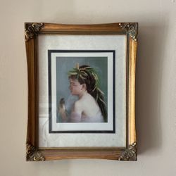 Framed figure painting 
