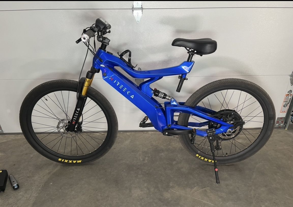 Nireeka V23 Size: 19 Throttle 750W Motor 672Wh Battery Fast Charger Display DP C010 Magnesium Air Fork BB Torque Sensor Shimano Deore 10S Carbon Fibe