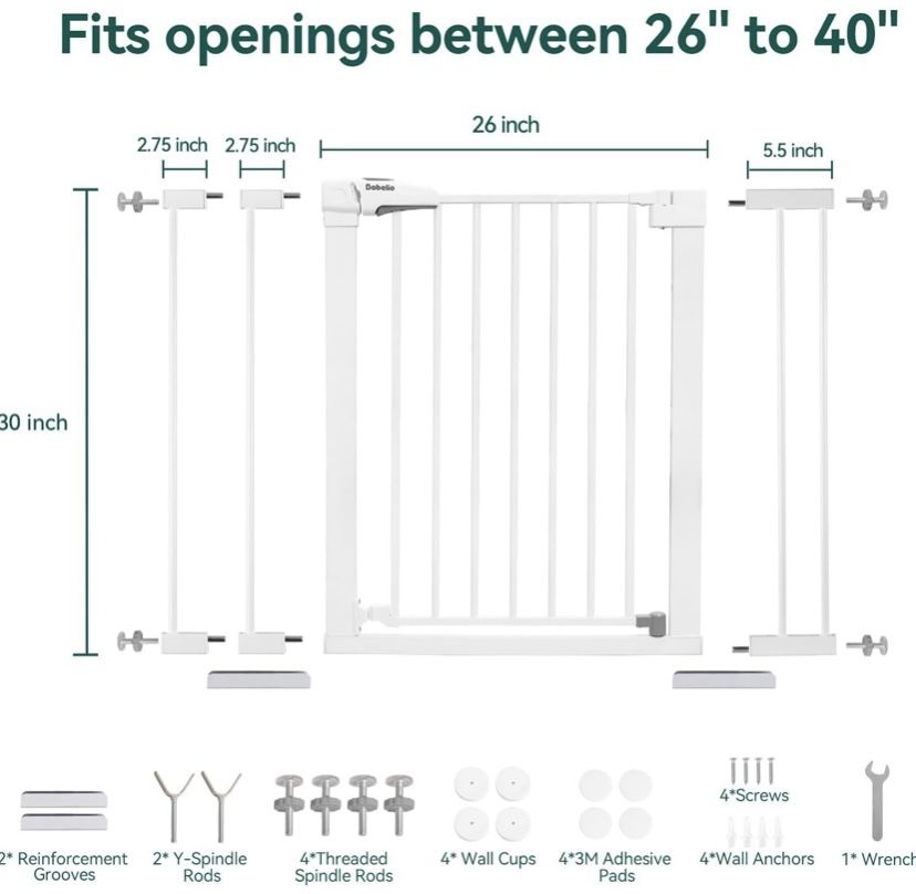 Babelio Basics General baby Gate/White-Color