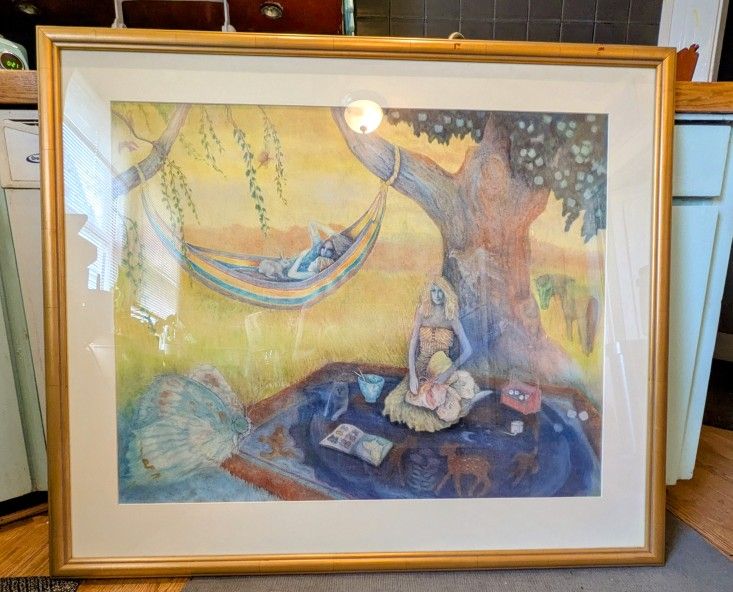Whimsical Garden Fairies Framed Print