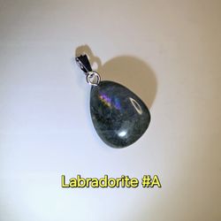 1pc Natural Labradorite Small Polished Gemstone Jewelry Craft Charm or Bead Pendant ID#A