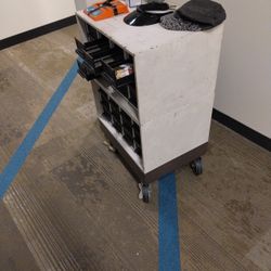 24 Drawer Rolling Parts Cabinet 