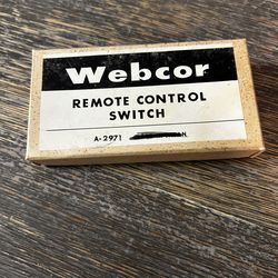 Webcor A-2971 Tape Recorder Hand Remote Control Switch