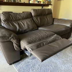 Leather Sofa - Power Reclining 