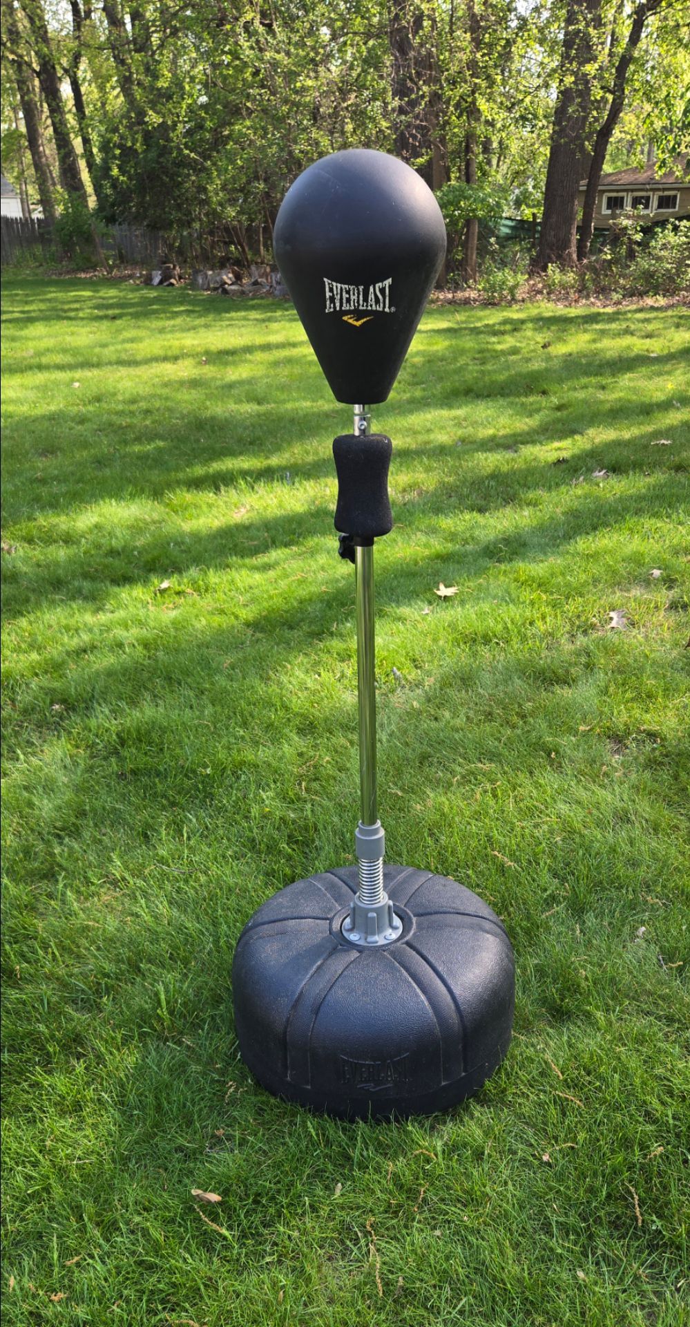 Everlast Adjustable Reflex Speed Bag – Freestanding Punching Bag for Boxing Training
