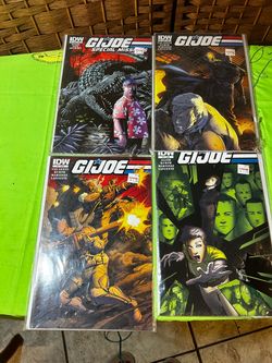 G.I. Joe Comic Book Lot (IDW Publishing) – Issues #9, 10, 11, 15-$20 CASH