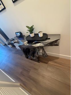 Z Gallerie Sequoia Console Table — Luxury Sculptural Entry Table