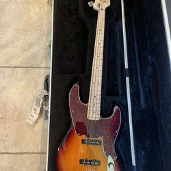 Squier Paranormal Jazz Bass (Brand New) W/ Roadrunner Hardshell Bass Case