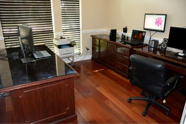 5-Piece Traditional Wood Executive Office Furniture Set + free chair