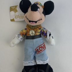 DISNEY -Hippie Minnie Mouse Stuffed Animal
