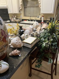 Shells-Rocks-Jade-Tea Sets- Various Items 