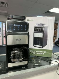 New Gevi 10-Cup Drip Coffee Maker With Built-In Burr Grinder & Touch Screen.
