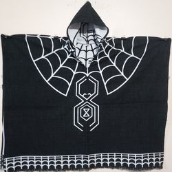 Black Widow Hooded Poncho 