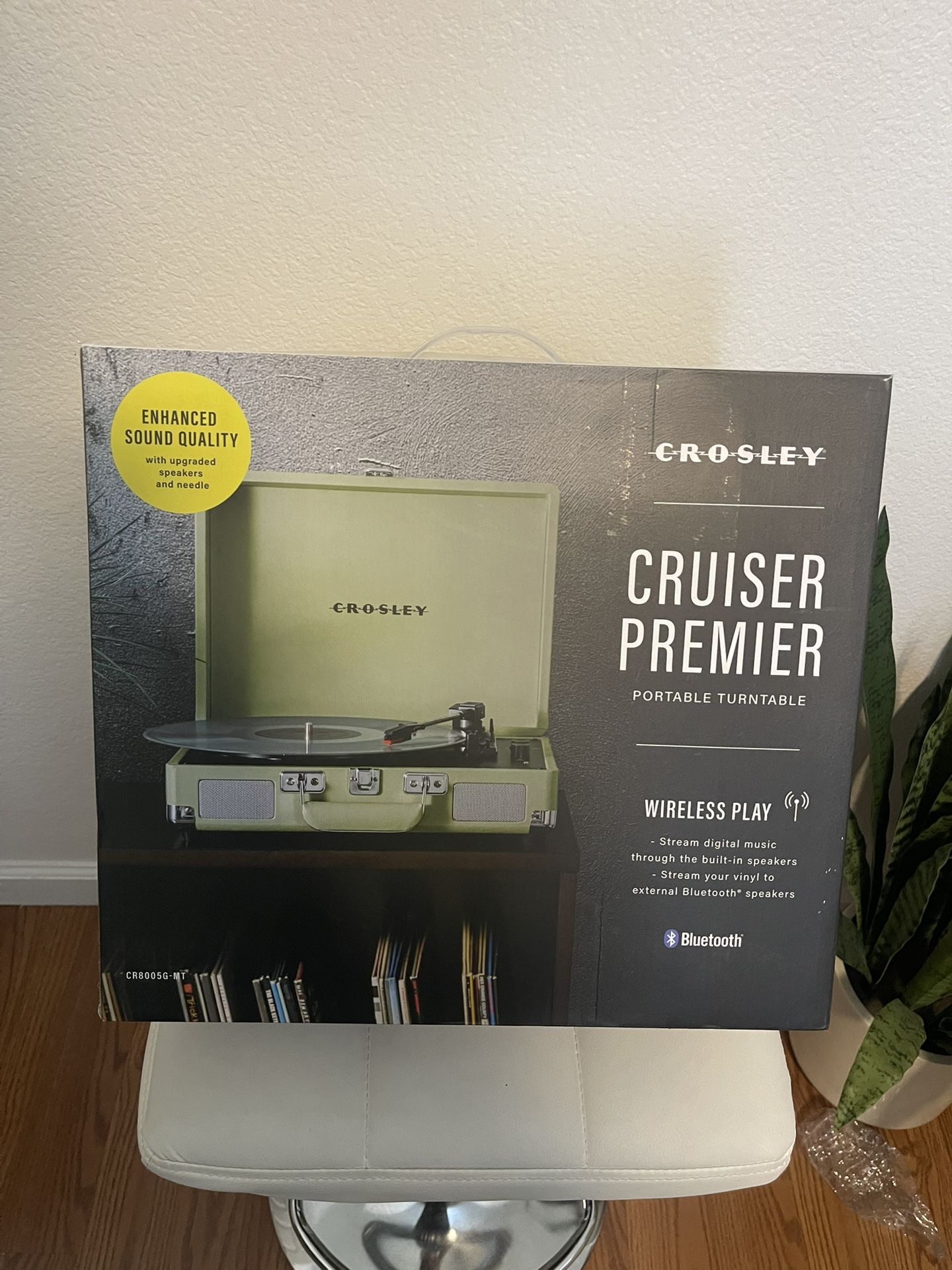 Vinyl Record Player (Sage Green)  