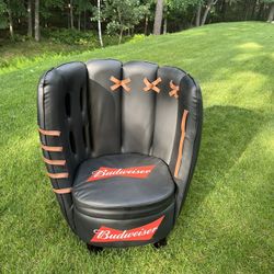 Budweiser Leather Baseball  Glove Chair