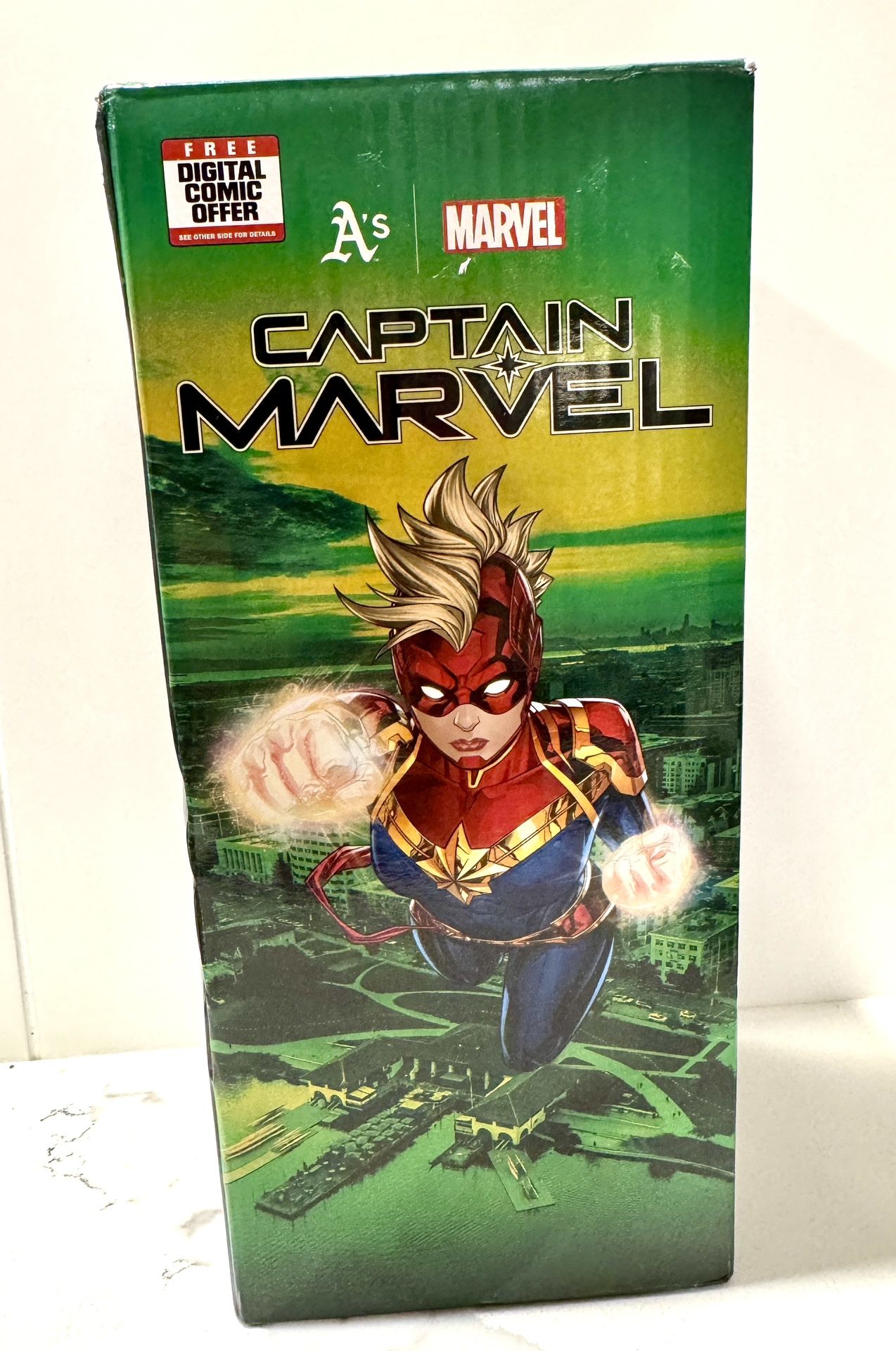 Oakland A’s Captain Marvel Bobblehead 2023 Marvel Giveaway w/ Box