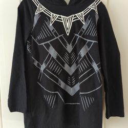 KIDS MARVEL  BLACK PANTHER HOODIE  MASKED  Size 7