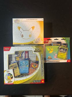 Pokémon 30th Anniversary Sealed Collection – 3 Item Bundle