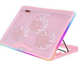 Like new AJAZZ ANC160 Laptop Cooling Pad, Full Surround LED, 15 Types of Light Effects, Super Quiet,