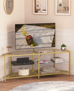 Gold tv stand