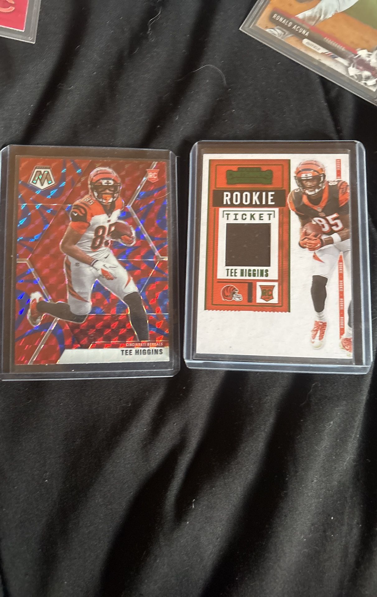 2 Cards Of Tee Higgins One RC Patch And Mosaic Reactive