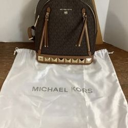 Michael Kors Signature Brooklyn Studded Backpack With Dust Bag NWOT