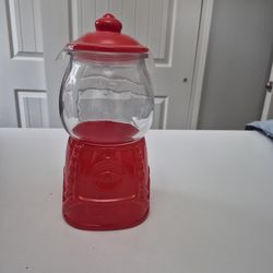 NEW Target Bullseye Red Glass Gumball Machine