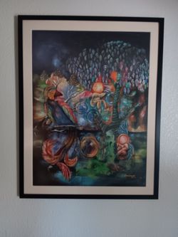 1991, Original painting,  done in print copy.
