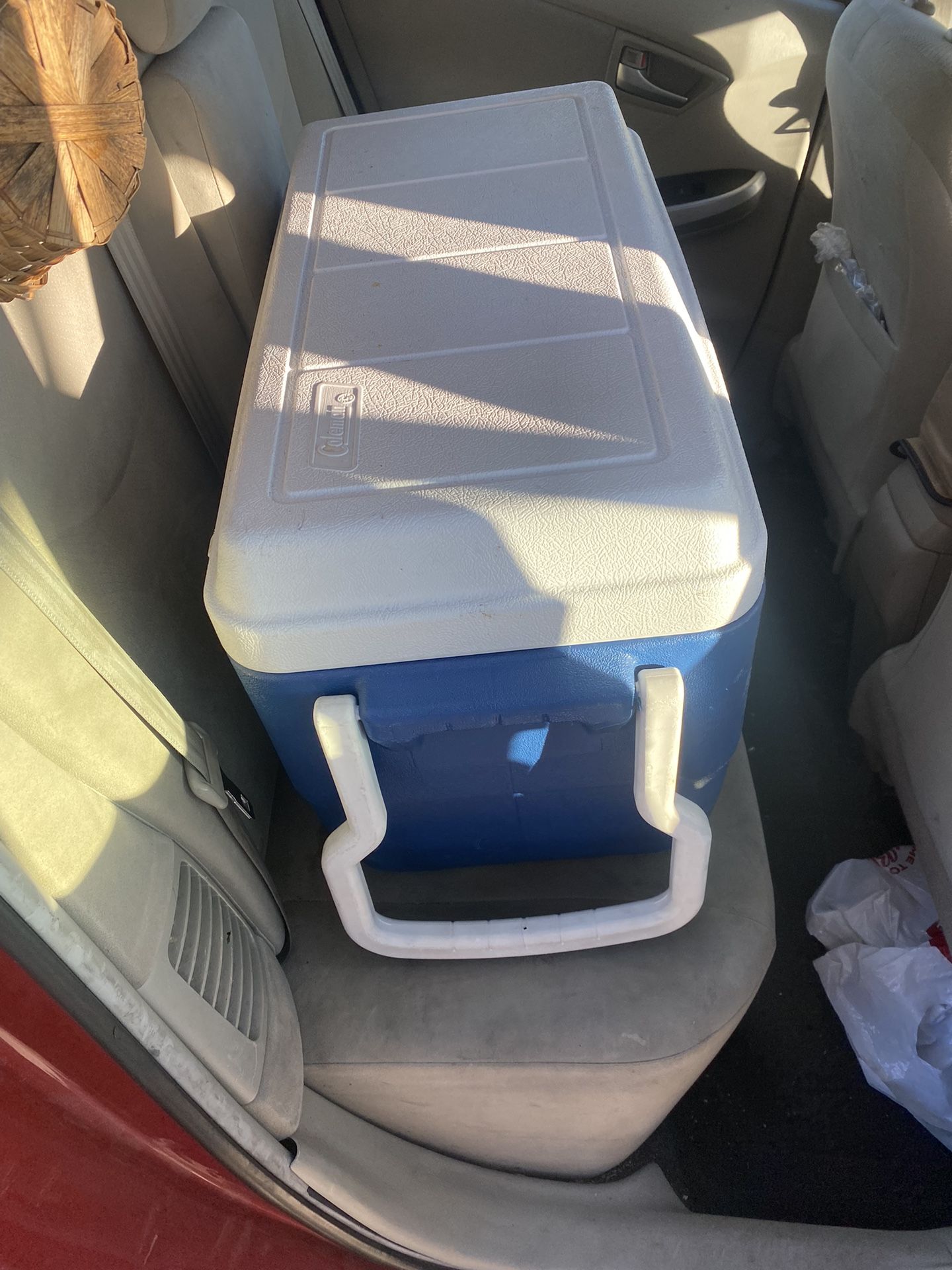 Large Colman Cooler On Wheels & Handle
