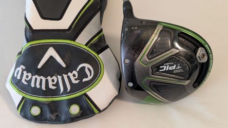RH CALLAWAY GBB EPIC FORGED DRIVER 9.5* EVEN FLOW RIPTIDE 5.5 50G R. FLEX GRAPHITE SHAFT W/ GOLF PRIDE GRIP Including a Original Driver Head Cover