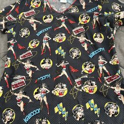 Wonder Woman Scrub Top